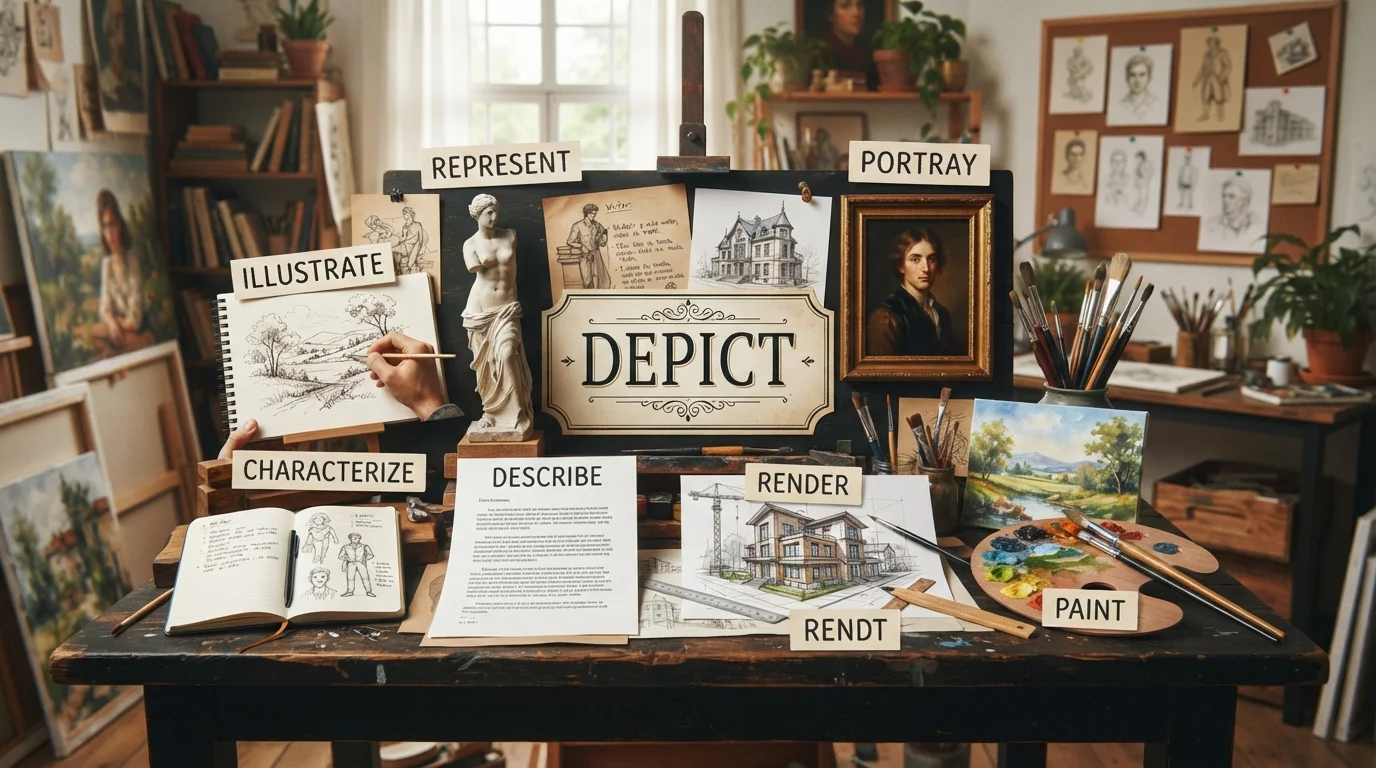 Depict vs. Portray vs. Represent vs. Illustrate