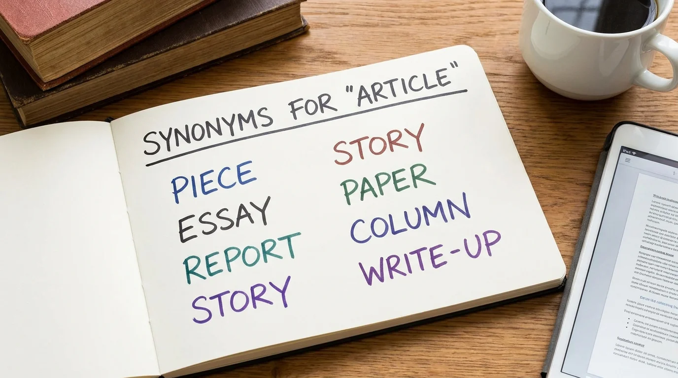 Synonyms for “Article” in Law and Formal Documents