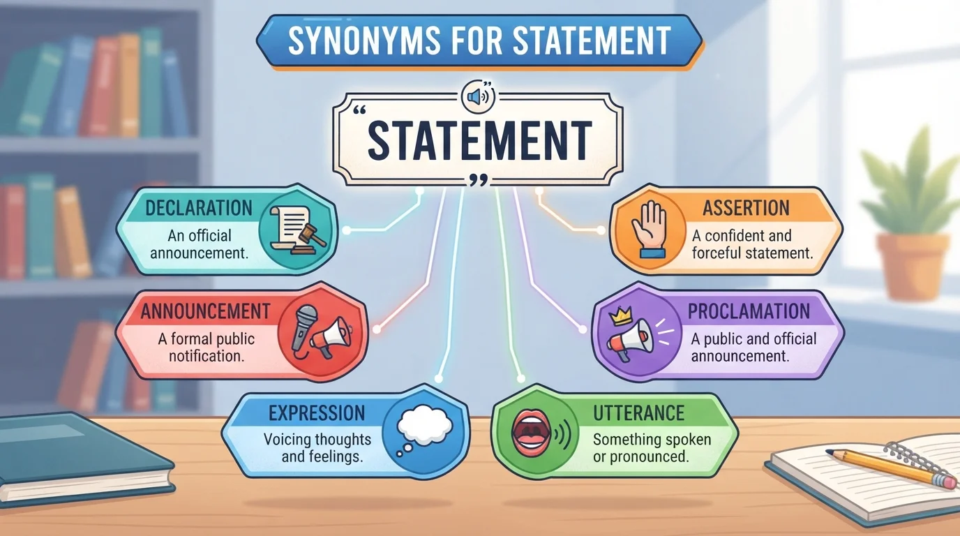 Synonyms for an Official Statement