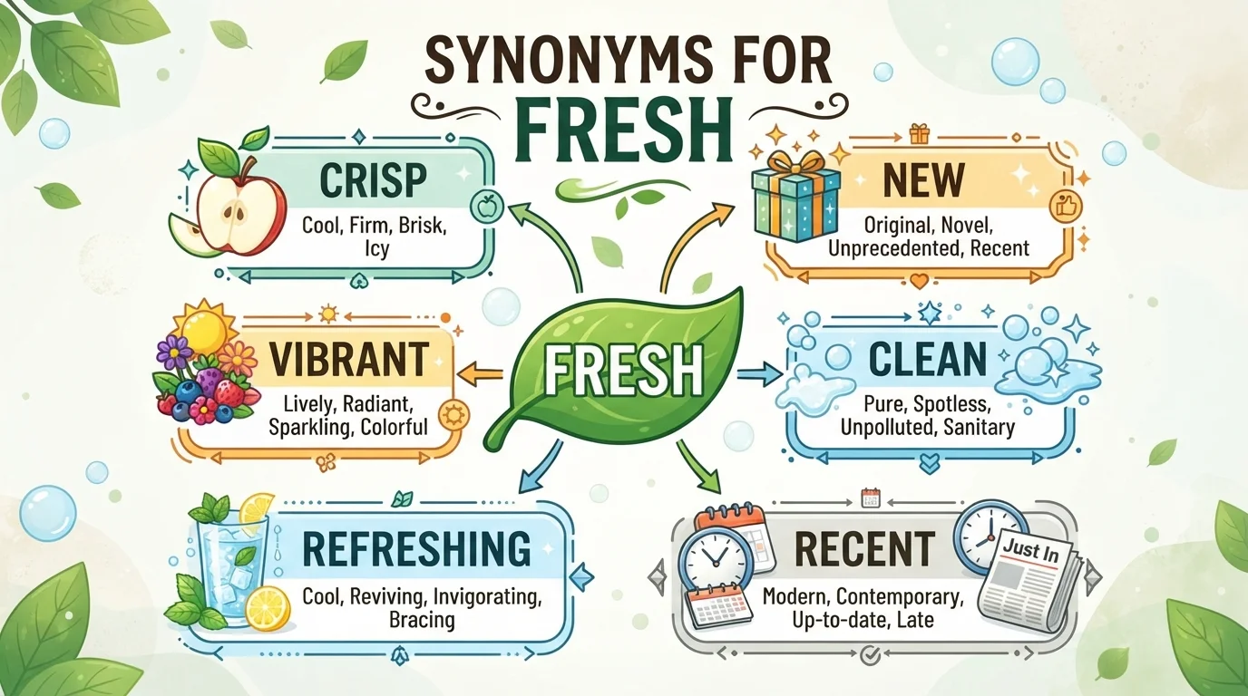 The Closest Synonyms for Fresh