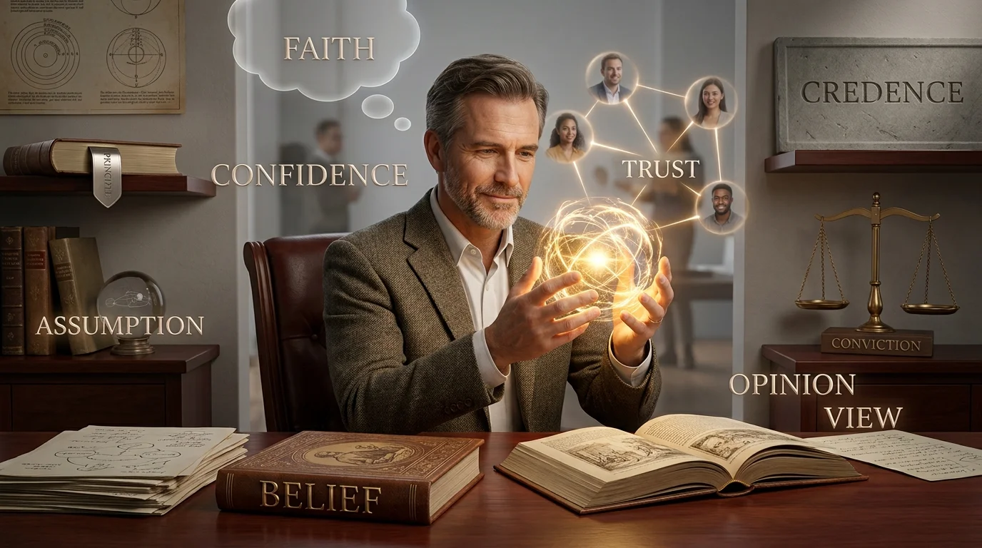 synonyms for belief