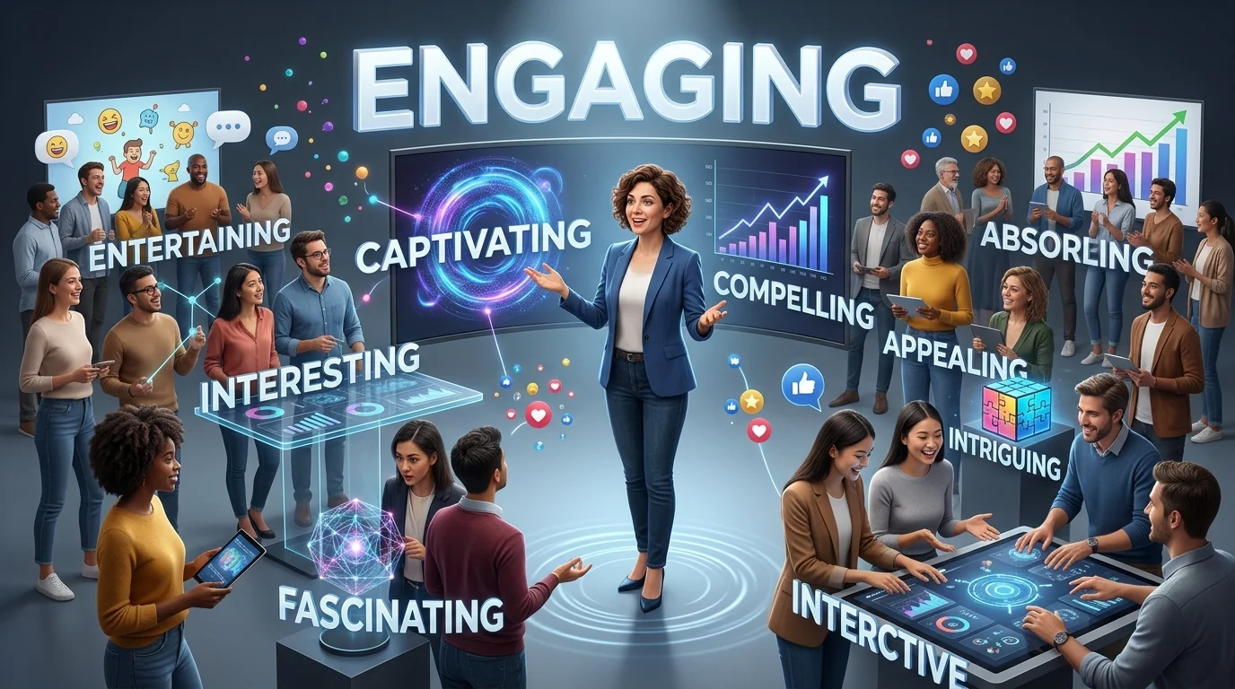 synonyms for engaging