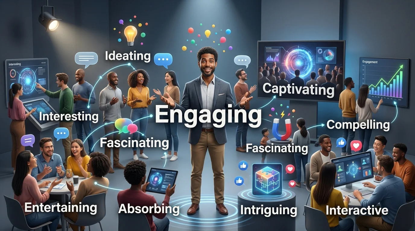 synonyms for engaging