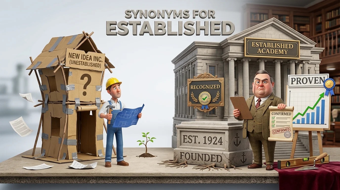 synonyms for established