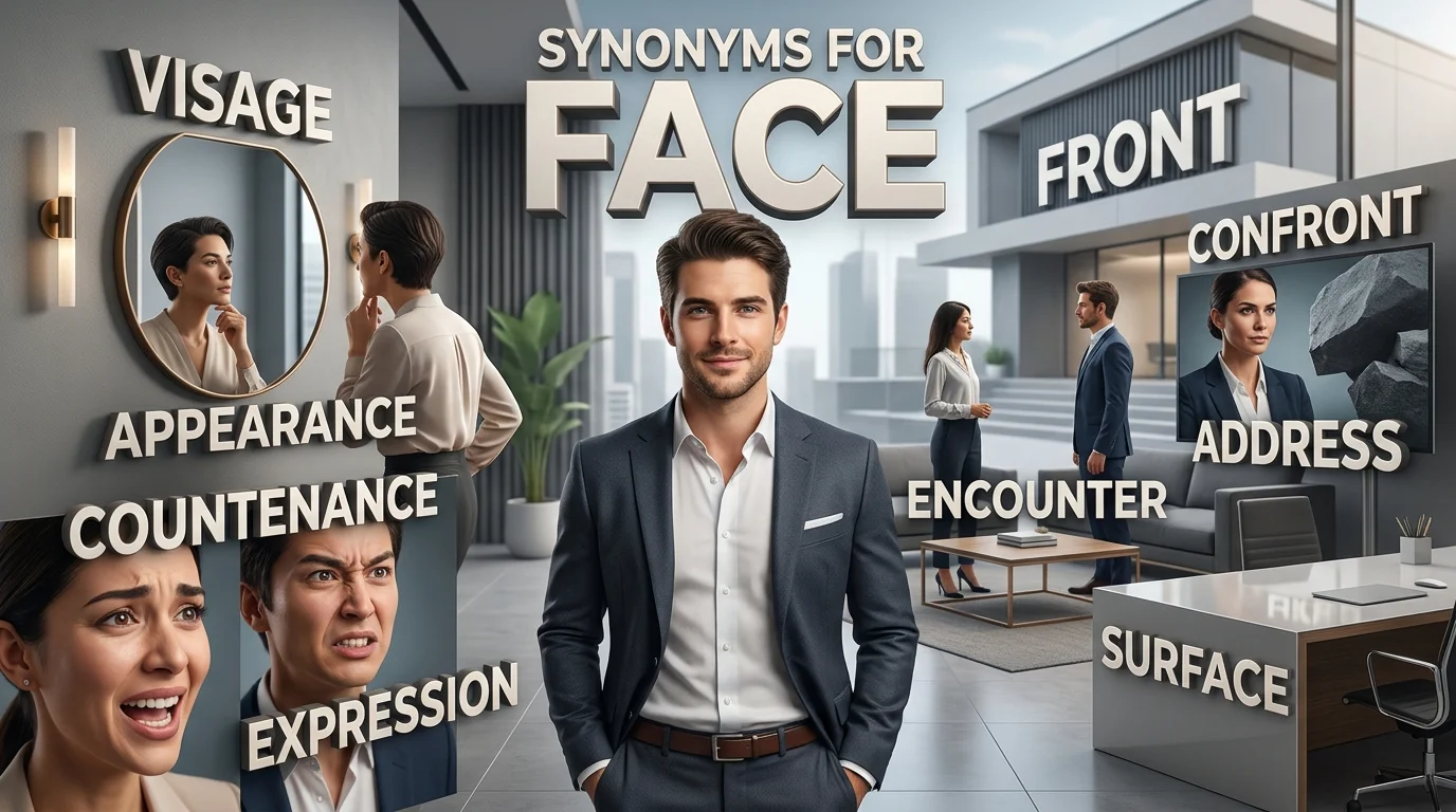 synonyms for face