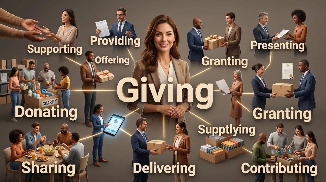 synonyms for giving