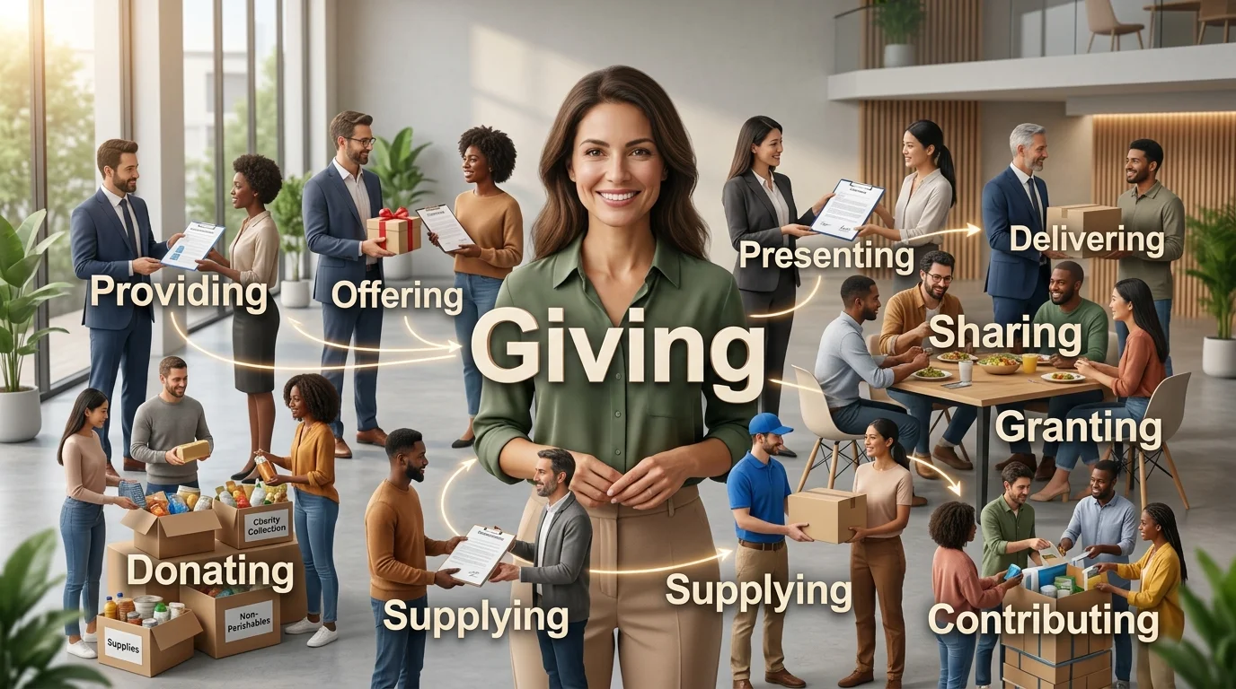 synonyms for giving