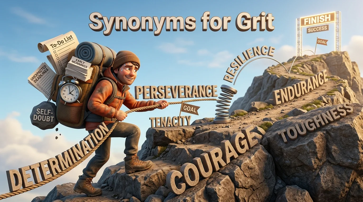 synonyms for grit