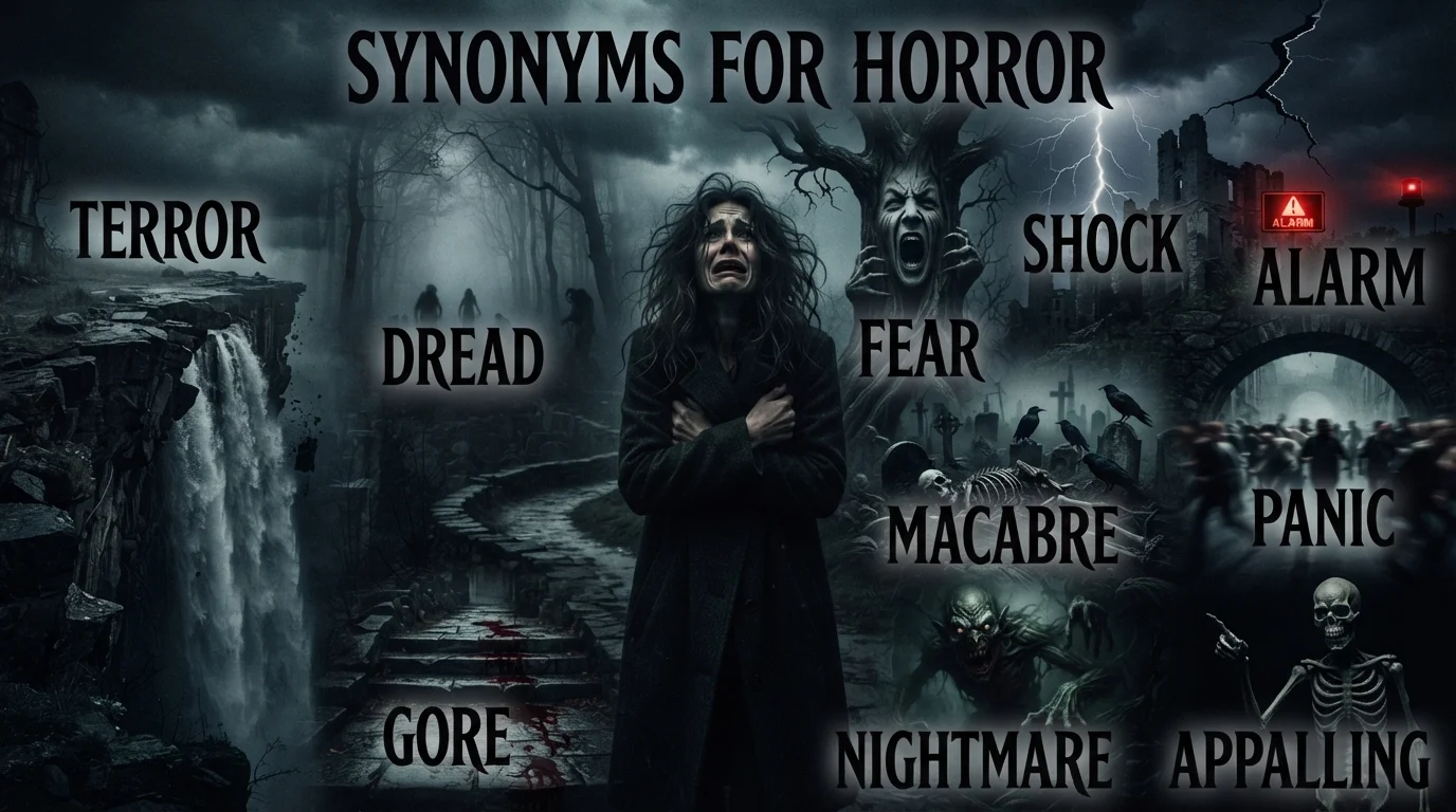 synonyms for horror