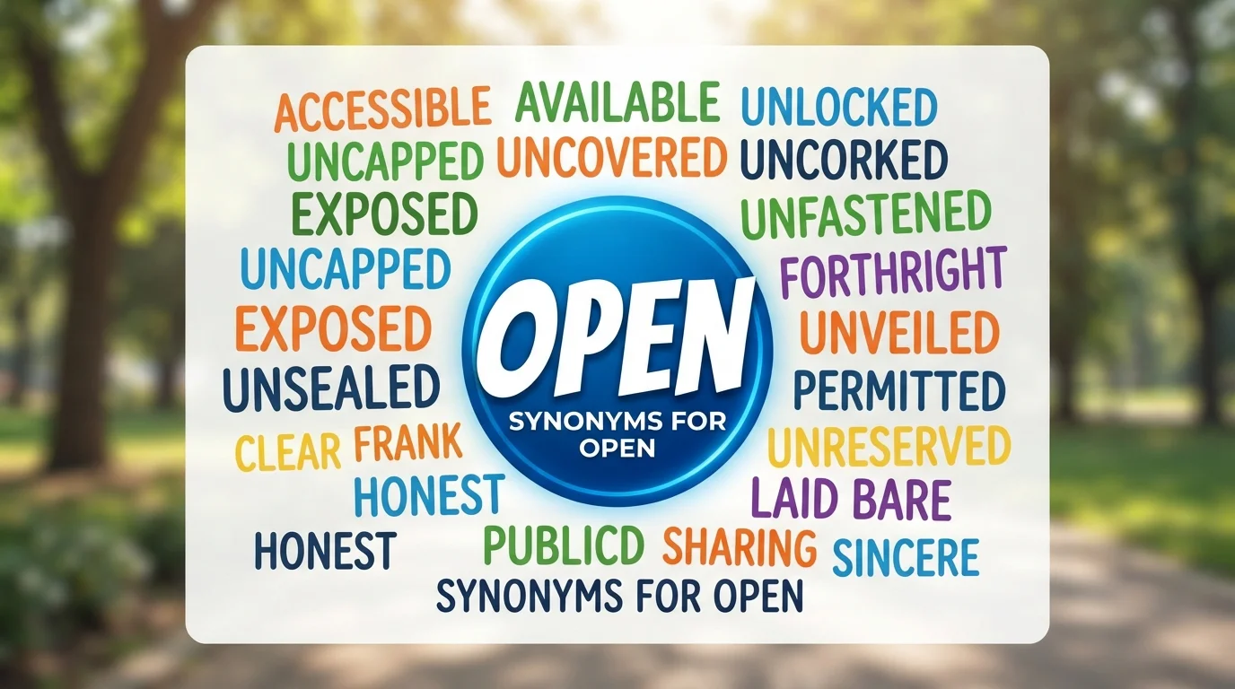 synonyms for open