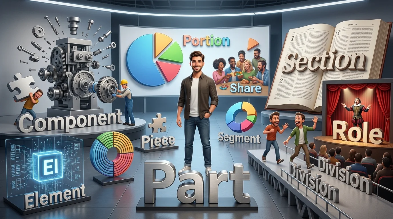 synonyms for part