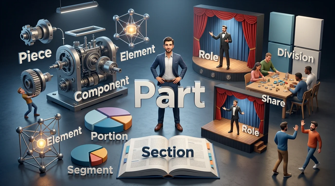 synonyms for part