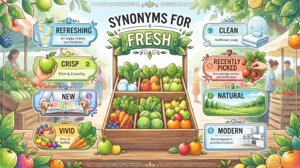 Synonyms for fresh