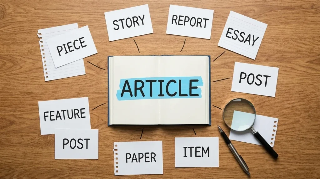 synonyms for article