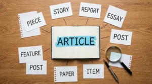 synonyms for article