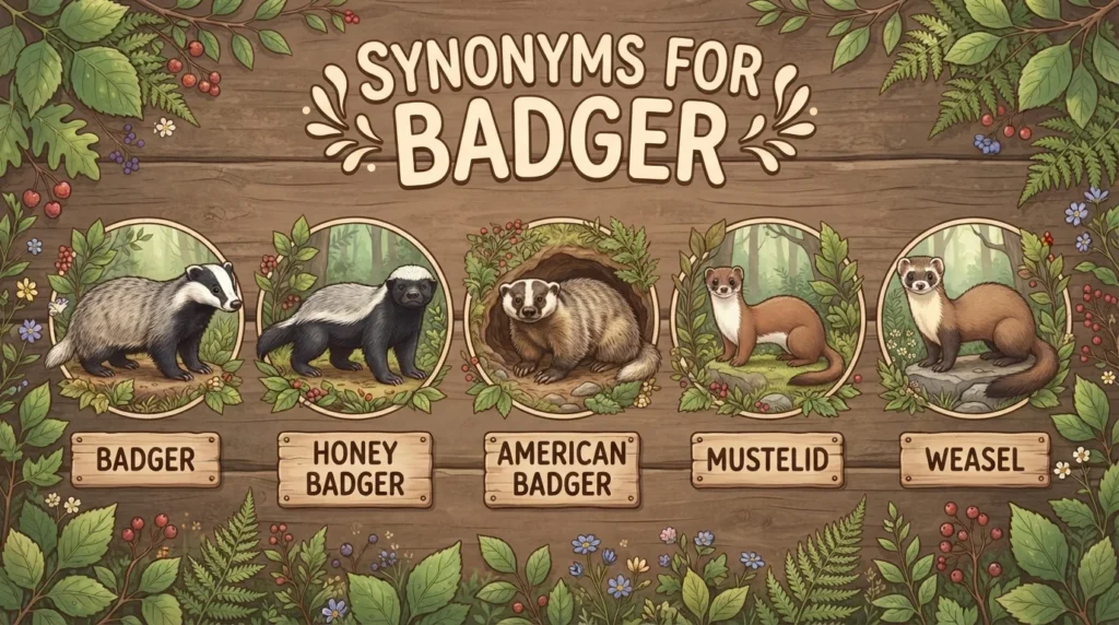 synonyms for badger
