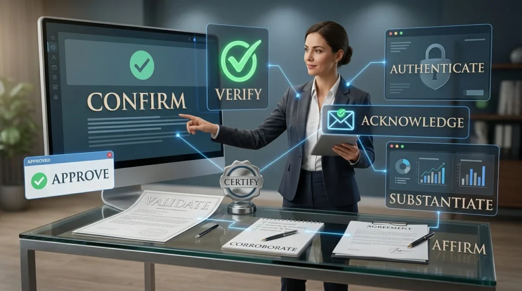 synonyms for confirm