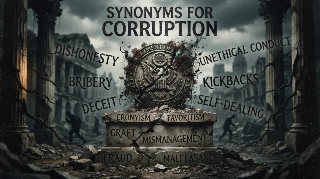 synonyms for corruption