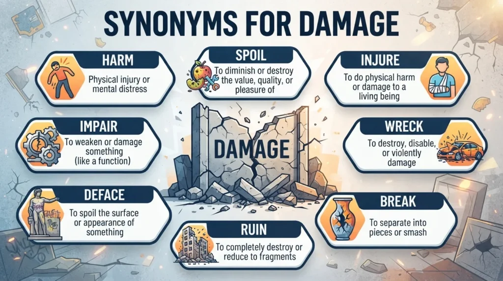 synonyms for damage