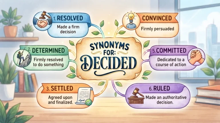 synonyms for decided