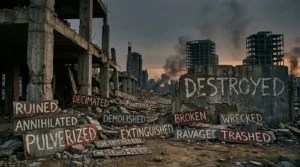 synonyms for destroyed