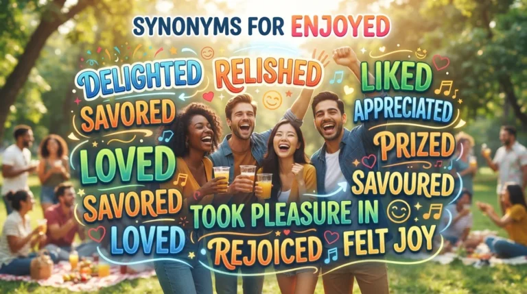 synonyms for enjoyed
