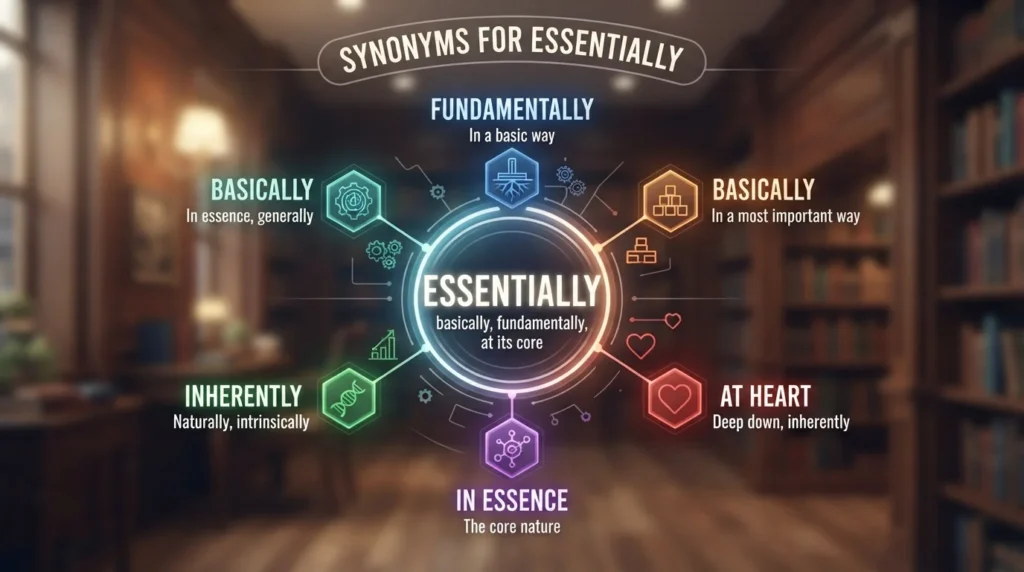 synonyms for essentially
