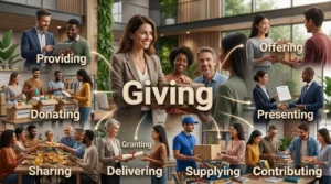 synonyms for giving