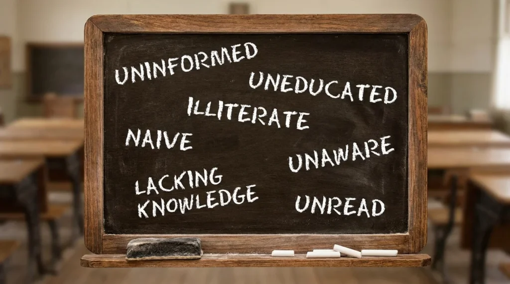synonyms for ignorant