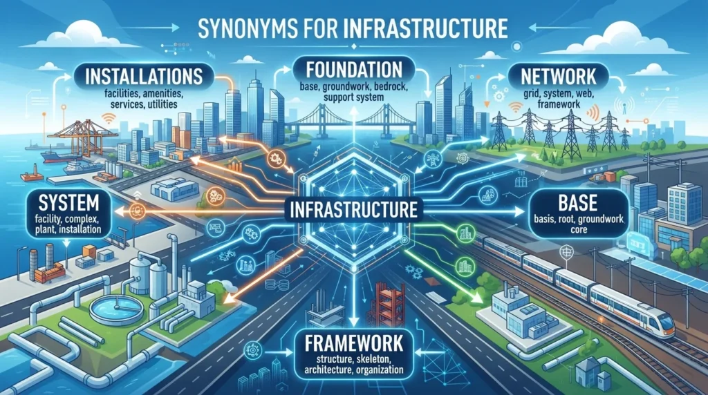 synonyms for infrastructure