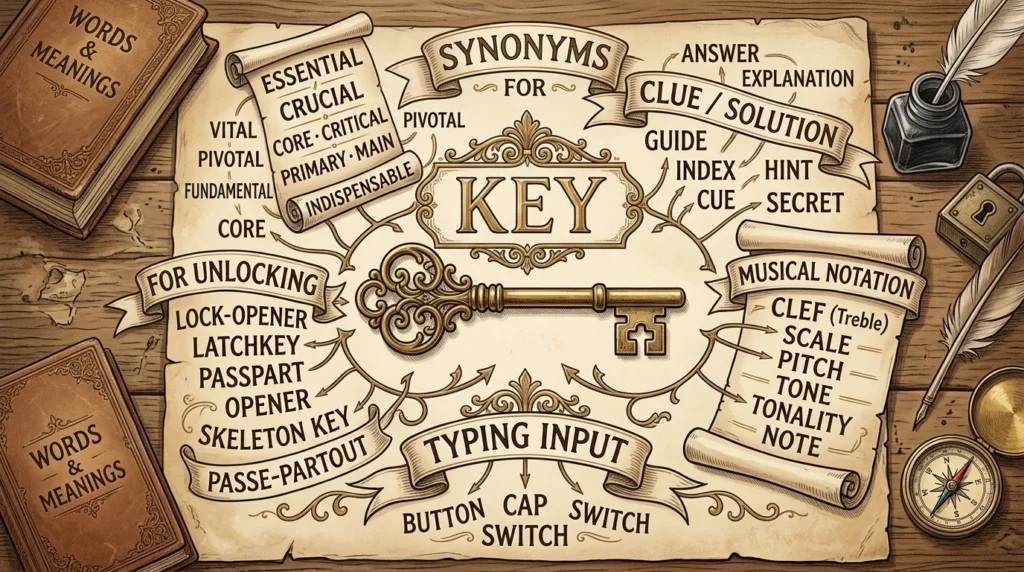 synonyms for key