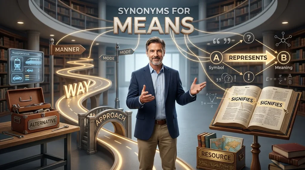 synonyms for means