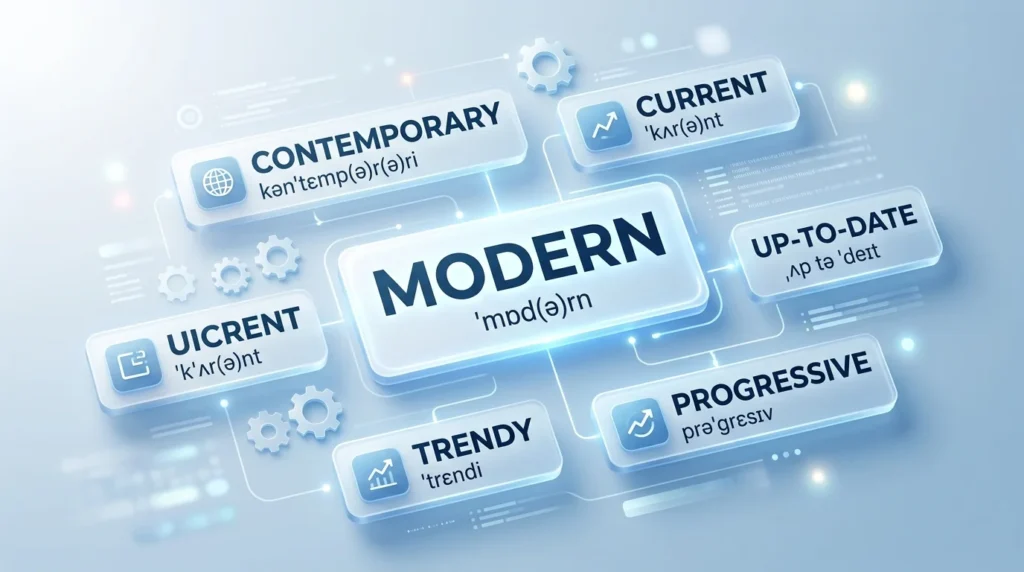 synonyms for modern
