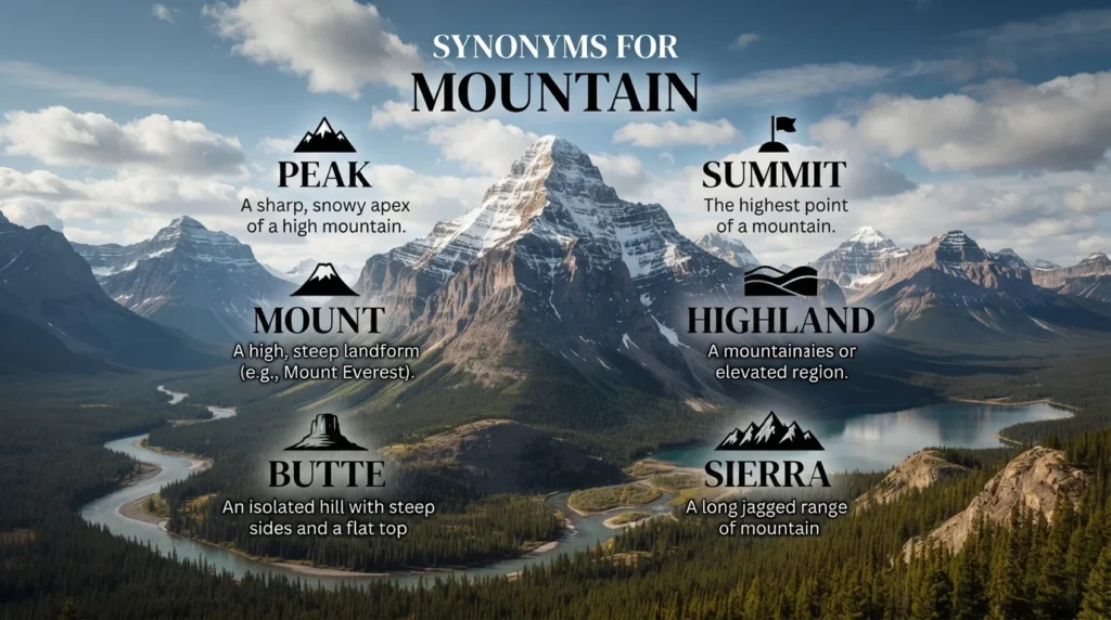 synonyms for mountain