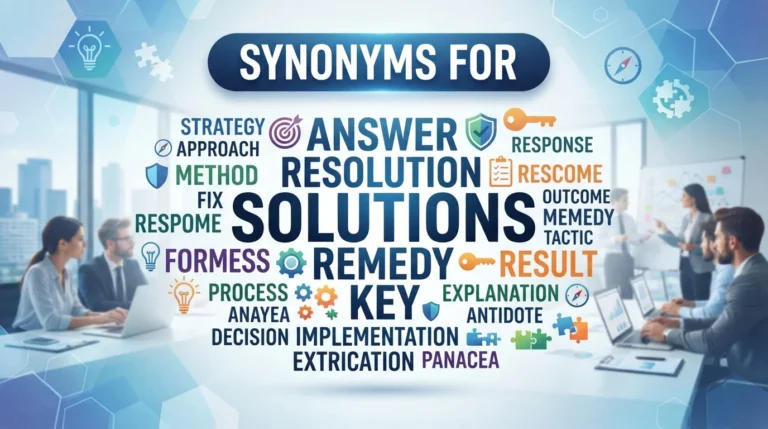 synonyms for solutions