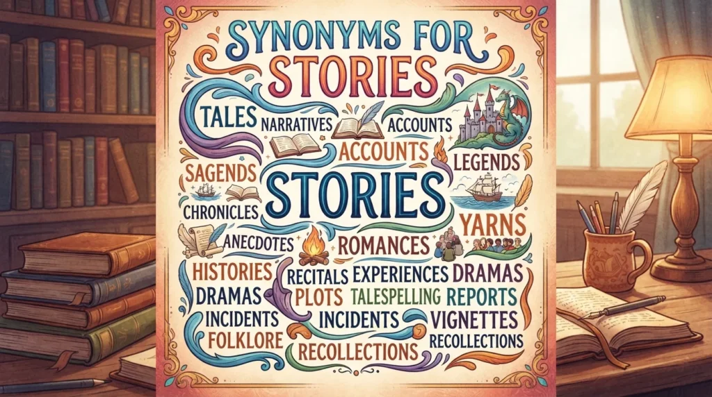 synonyms for stories