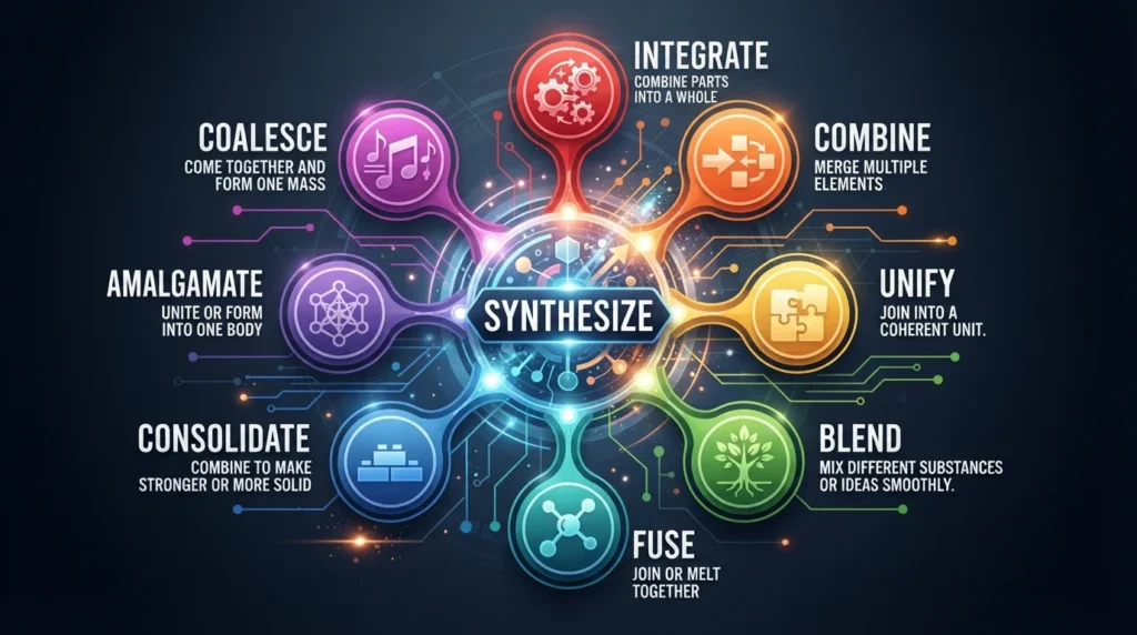 synonyms for synthesize