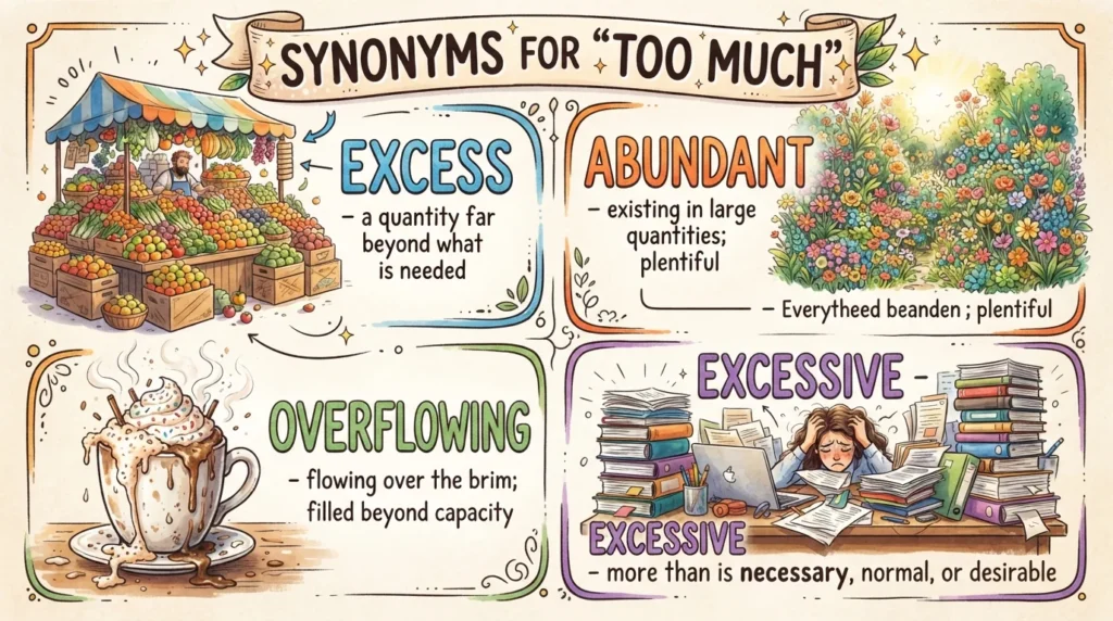 synonyms for too much