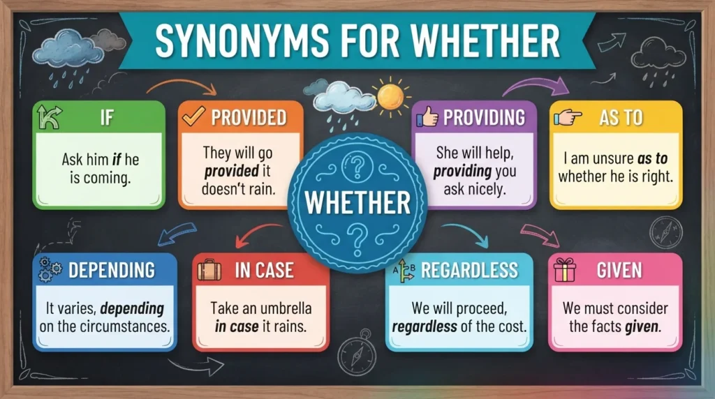 synonyms for whether
