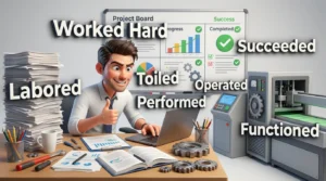 synonyms for worked